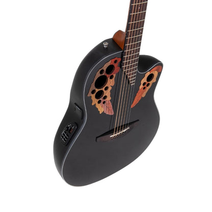 Ovation E-Acoustic Guitar Celebrity Elite Mid Cutaway Black