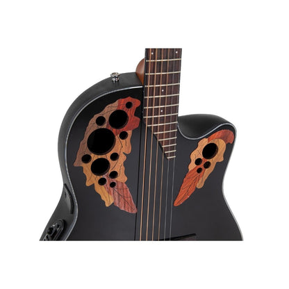 Ovation E-Acoustic Guitar Celebrity Elite Mid Cutaway Black