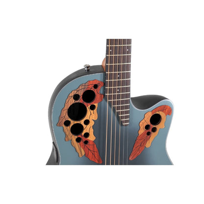 Ovation E-Acoustic Guitar Celebrity Elite Mid Cutaway Reverse Blue Burst