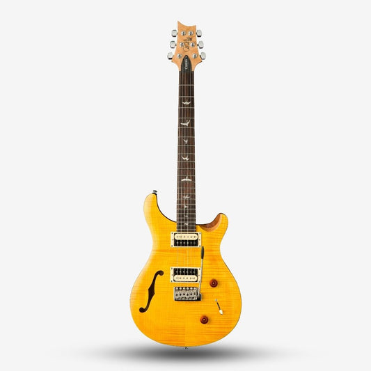 PRS SE Custom 22 Semi Hollow Electric Guitar with Gig Bag , Santana Yellow ( 58/15 "S" / CUSTOM-22 )