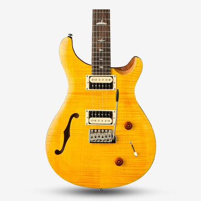 PRS SE Custom 22 Semi Hollow Electric Guitar with Gig Bag , Santana Yellow ( 58/15 "S" / CUSTOM-22 )