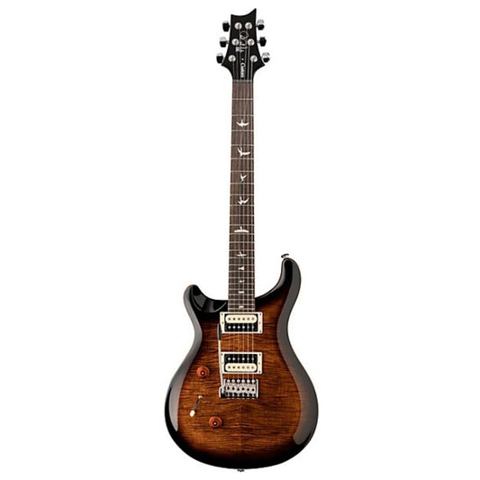 PRS SE Custom 24 Left Handed Electric Guitar w/Bag, Black Gold Sunburst
