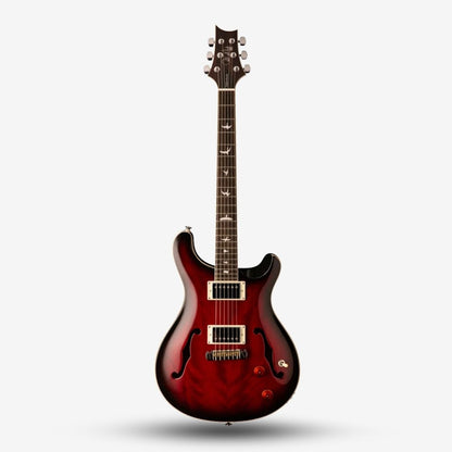 PRS SE Hollowbody Standard Electric Guitar with Case - Fire Red Burst