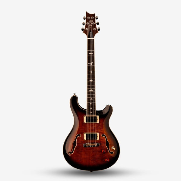 PRS SE Hollowbody II Standard Electric Guitar with Case - Black Gold Sunburst - Website Clearance