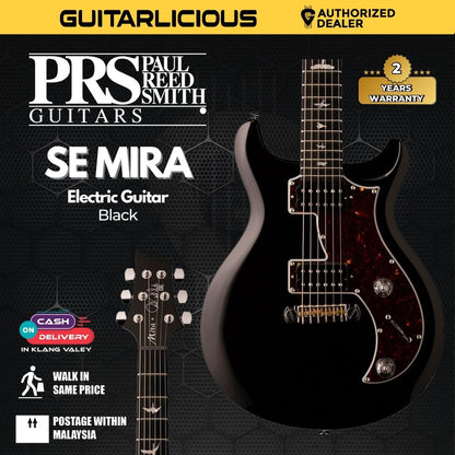 PRS SE Mira Electric Guitar w/Bag, Black