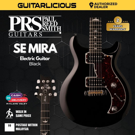 PRS SE Mira Electric Guitar w/Bag, Black