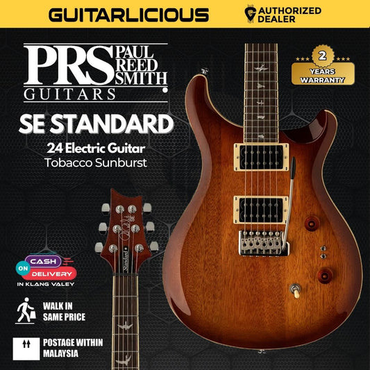 PRS SE Standard 24 Electric Guitar w/Bag, Tobacco Sunburst
