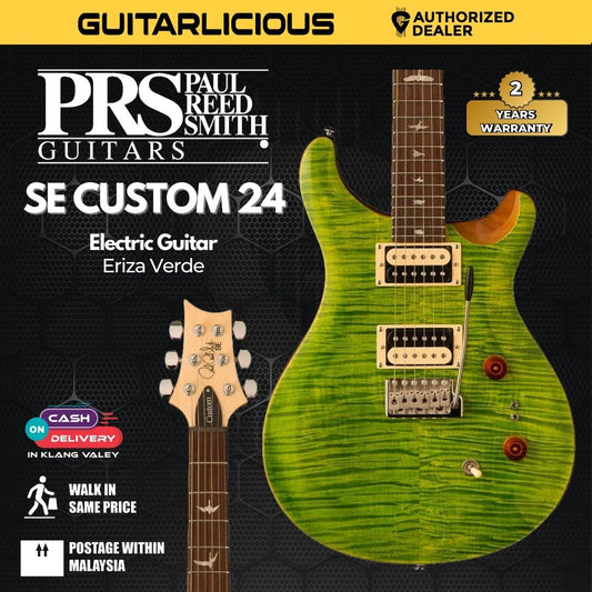 PRS SE Custom 24 Electric Guitar w/Bag, Eriza Verde