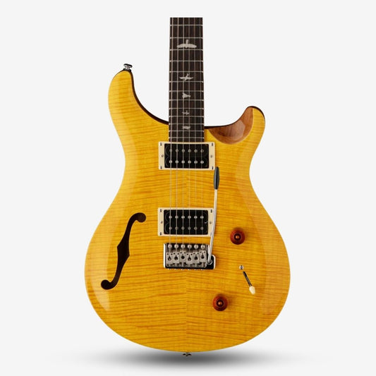 PRS SE Custom 22 Semi Hollow Electric Guitar with Bag, Santana Yellow ( 85/15 "S" / CUSTOM-22 )