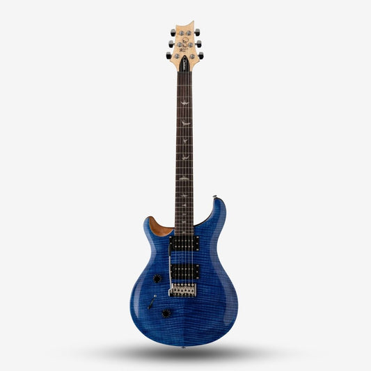 PRS SE Custom 24 Left-Handed Electric Guitar with Bag, Faded Blue Burst