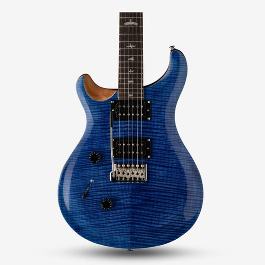 PRS SE Custom 24 Left-Handed Electric Guitar with Bag, Faded Blue Burst