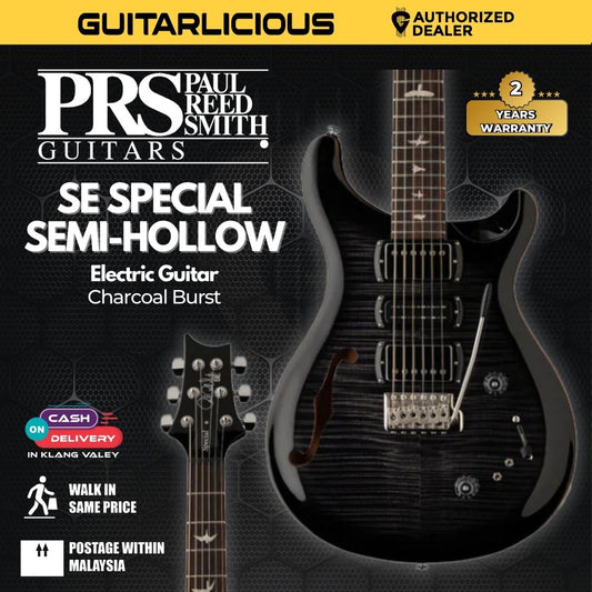 PRS SE Special Semi-Hollow Electric Guitar, Charcoal Burst