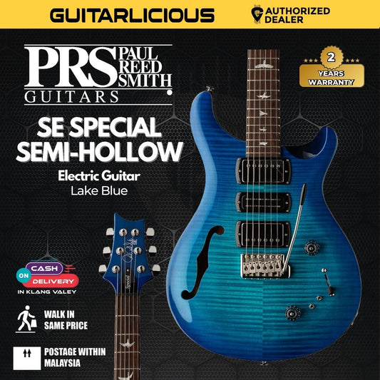 PRS SE Special Semi-Hollow Electric Guitar, Lake Blue
