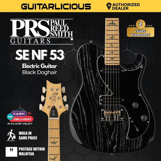 PRS SE NF 53 Electric Guitar, Black Doghair