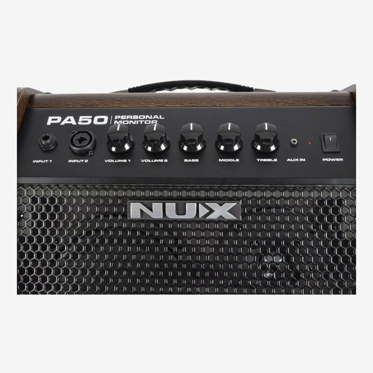 NUX PA50 2 Channel 50 Watts Powered Personal Monitor Speaker With 6.5 Inch Woofer ( PA 50 PA-50 50w )