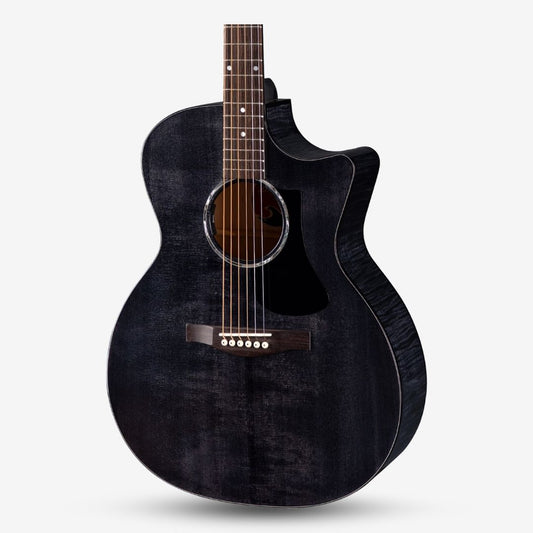 Eastman PCH3-GACE Acoustic Electric Guitar, Solid Sitka Spruce Top with Eastman Pickup Fishman - Black / PCH3 GACE BK