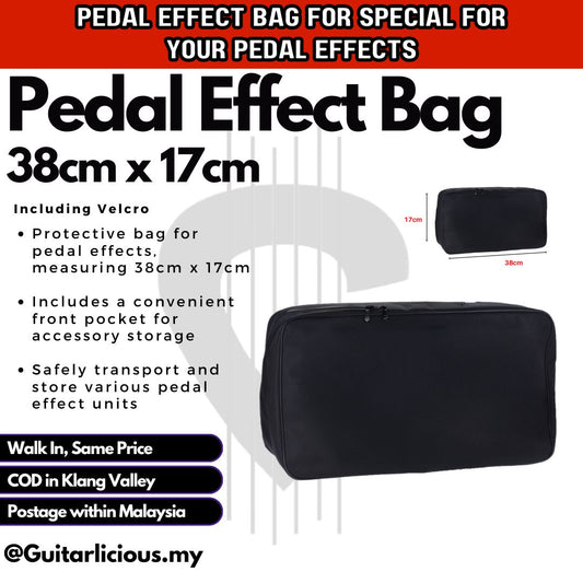 Pedal bag for Effect Pedal board with Front Pockets