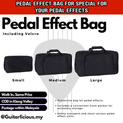 Pedal bag for Effect Pedal board with Front Pockets