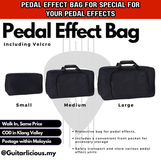 Pedal bag for Effect Pedal board with Front Pockets
