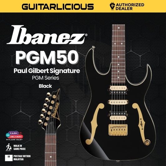 Ibanez PGM50 Paul Gilbert Signature PGM Series Electric Guitar - Black (PRE-ORDER)