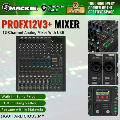 Mackie PROFX12V3+ 12-channel Professional Analog Mixer With USB