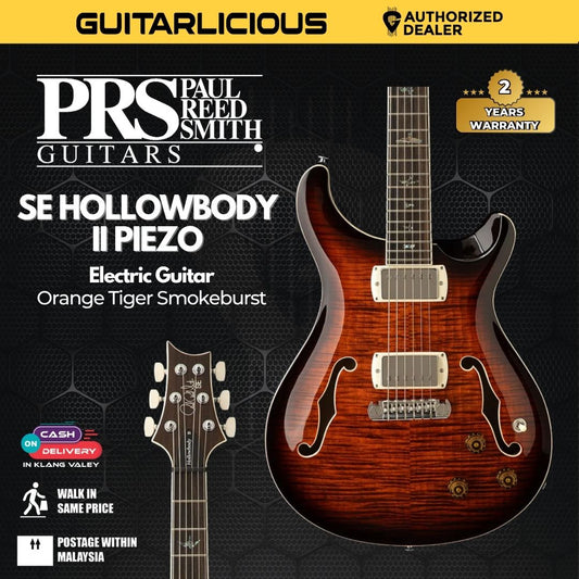 PRS SE Hollowbody II Piezo Electric Guitar w/Case