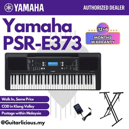 Yamaha Keyboard PSR-E373 61-Keys Portable Keyboard (PSR E373 / PSRE373 )