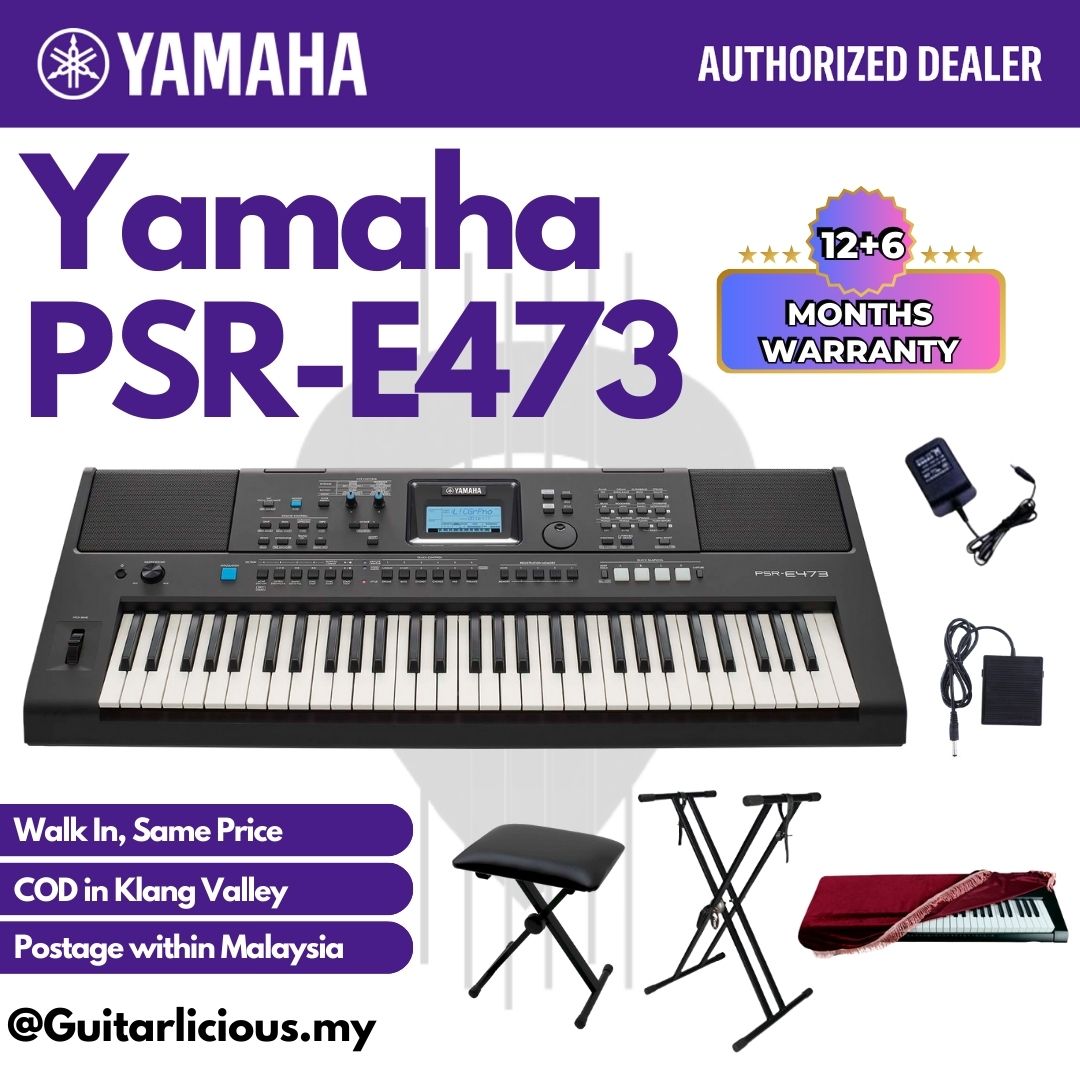 YAMAHA PSR-E473 61 Keys Portable Electric Keyboard - (PSRE473