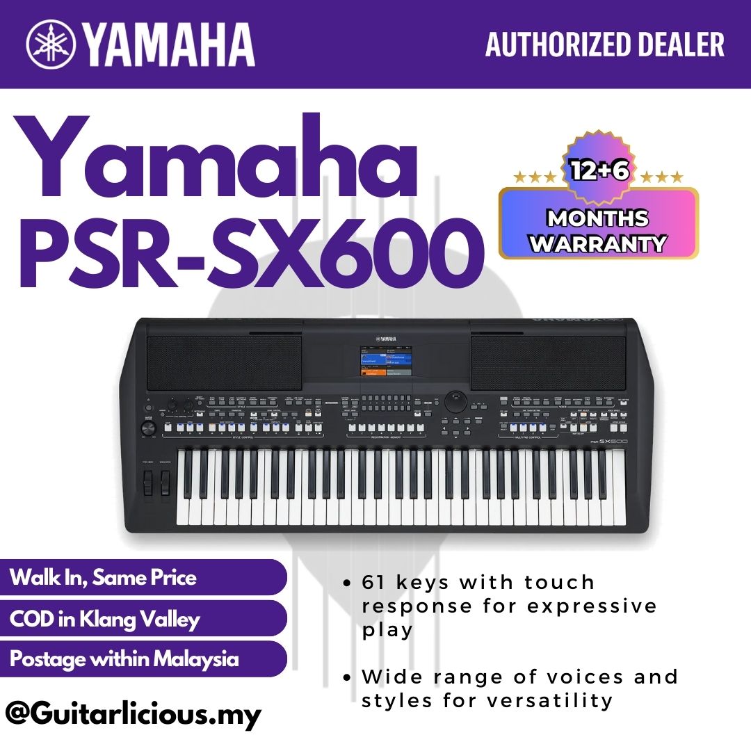 Yamaha PSR-SX600 61 Key Arranger Workstation Keyboard 