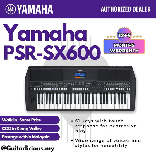 Yamaha PSR-SX600 61 Key Arranger Workstation Keyboard 