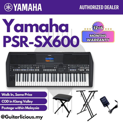 Yamaha PSR-SX600 61 Key Arranger Workstation Keyboard 
