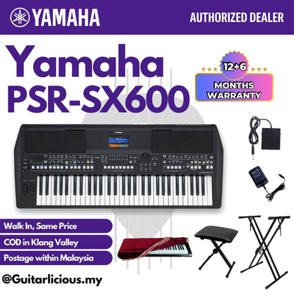 Yamaha PSR-SX600 61 Key Arranger Workstation Keyboard 