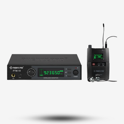 Phenyx Pro Wireless PTM-10C Stereo Wireless in Ear Monitor System , 160ft Range ( PTM10C / PTM-10 / PTM10 )