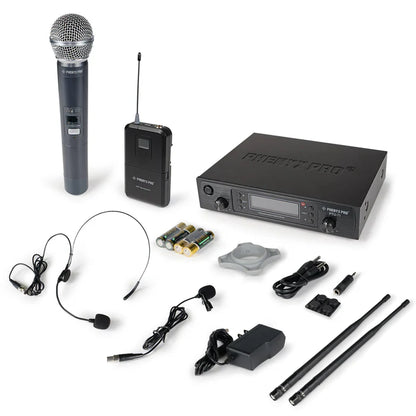 Phenyx Pro PTU-71 | Dual UHF Wireless Microphone System w/ Auto-Scan