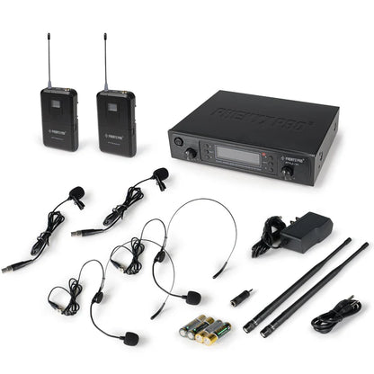 Phenyx Pro PTU-71 | Dual UHF Wireless Microphone System w/ Auto-Scan