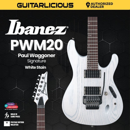 Ibanez PWM20 Paul Waggoner Signature Electric Guitar - White Stain (PRE-ORDER)