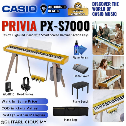 Casio Privia PX-S7000HM Upper Grade 88 Keys Digital Piano Harmonious Mustard ( PXS7000 HM / PX S7000 )