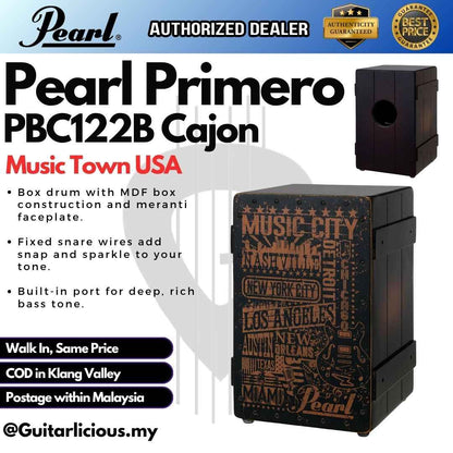 Pearl PBC122B Primero Cajon, Music Town USA ( PBC122B / PBC 122B )