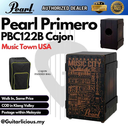 Pearl PBC122B Primero Cajon, Music Town USA ( PBC122B / PBC 122B )