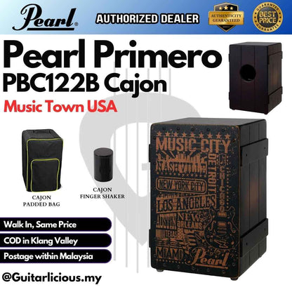 Pearl PBC122B Primero Cajon, Music Town USA ( PBC122B / PBC 122B )