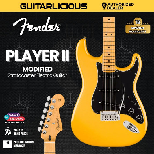 Fender Player II Modified Stratocaster Electric Guitar, Maple FB, Sunshine Yellow