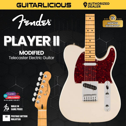 Fender Player II Modified Telecaster Electric Guitar, Maple FB, Olympic Pearl
