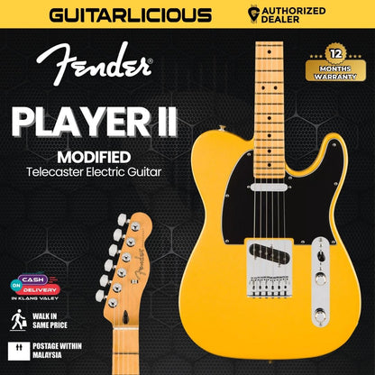 Fender Player II Modified Telecaster Electric Guitar, Maple FB, Sunshine Yellow