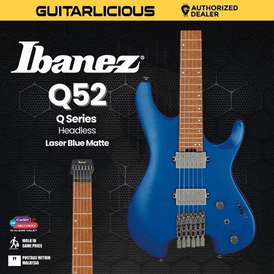 Ibanez Q52 Q Series Headless Electric Guitar - Laser Blue Matte (PRE-ORDER)
