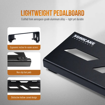 Sonicake Small Pedalboard with Bag, Velcro, Patch Cable (S Size) - QPB-11