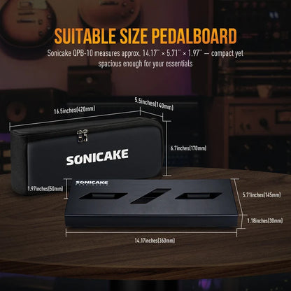 Sonicake Small Pedalboard with Bag, Velcro, Patch Cable (S Size) - QPB-11