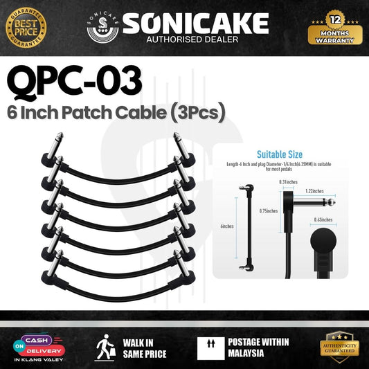 Sonicake QPC-03/ QPC-04 Patch Cable (3Pcs / 6Pcs) (QPC-03-3Pcs / QPC-04-6Pcs)