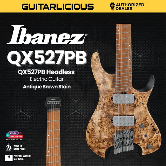 Ibanez QX527PB Headless Electric Guitar - Antique Brown Stain (PRE-ORDER)
