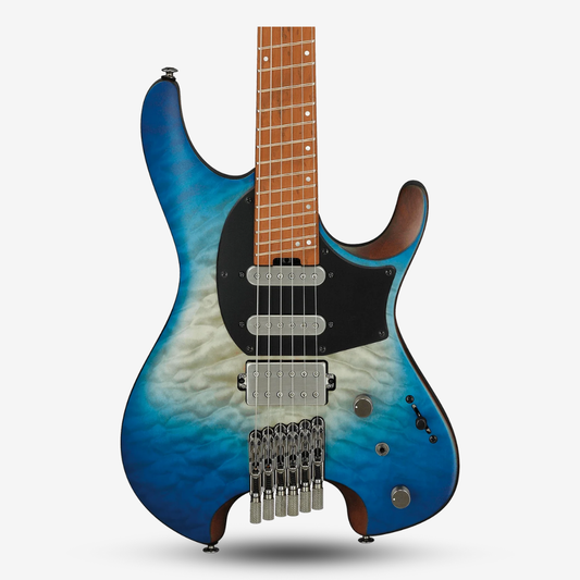 Ibanez QX54QM Q Series Headless Electric Guitar - Blue Sphere Burst Flat (Pre-Order)