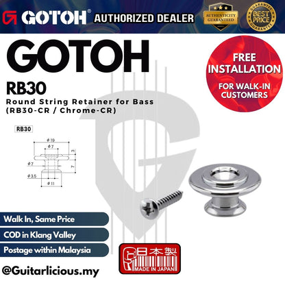 GOTOH RB30 Round String Retainer for Bass ( RB30 )
